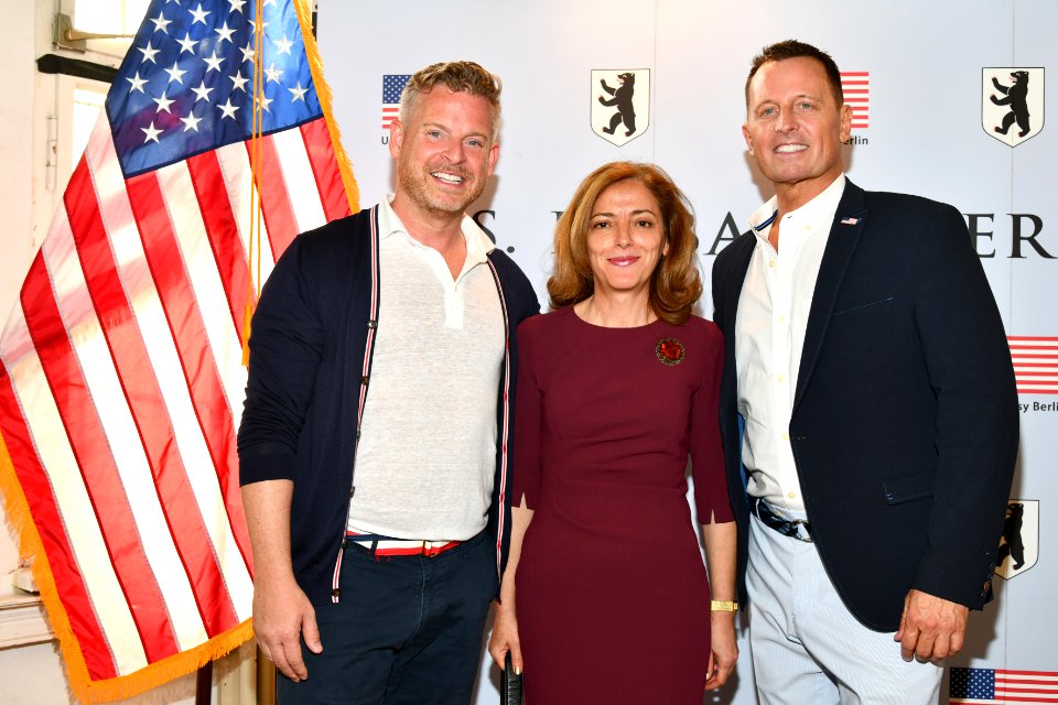 Matt Lashey, Elena Radkova Shekerletova, and Richard Grenell, 4th of July 2019 in Berlin
