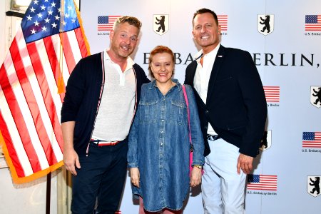Matt Lashey, Lydia María Peralta Cordero, and Richard Grenell, 4th of July 2019 in Berlin