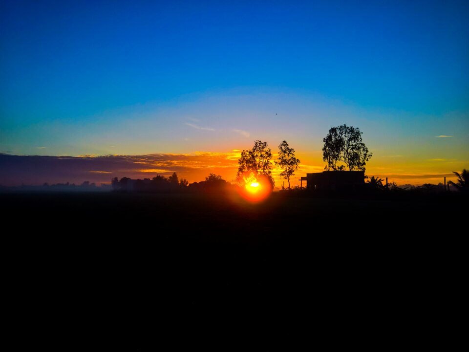 Dawn the morning scenery