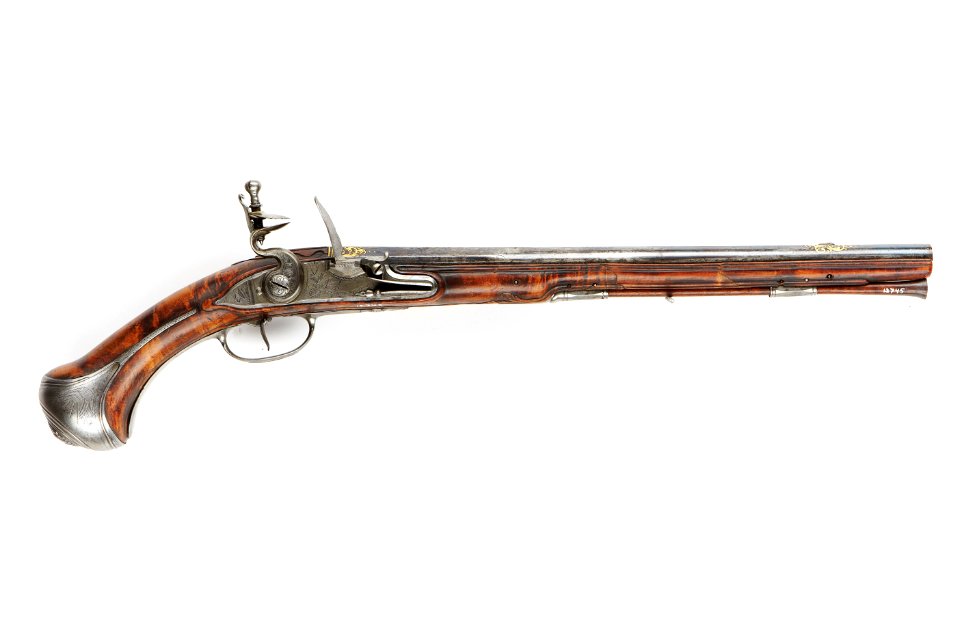 Mazelier, flintlåspistol, 1720-tal - Skoklosters slott - 90693
