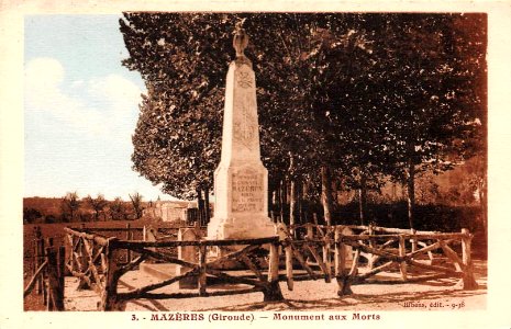 Mazères - monument aux morts