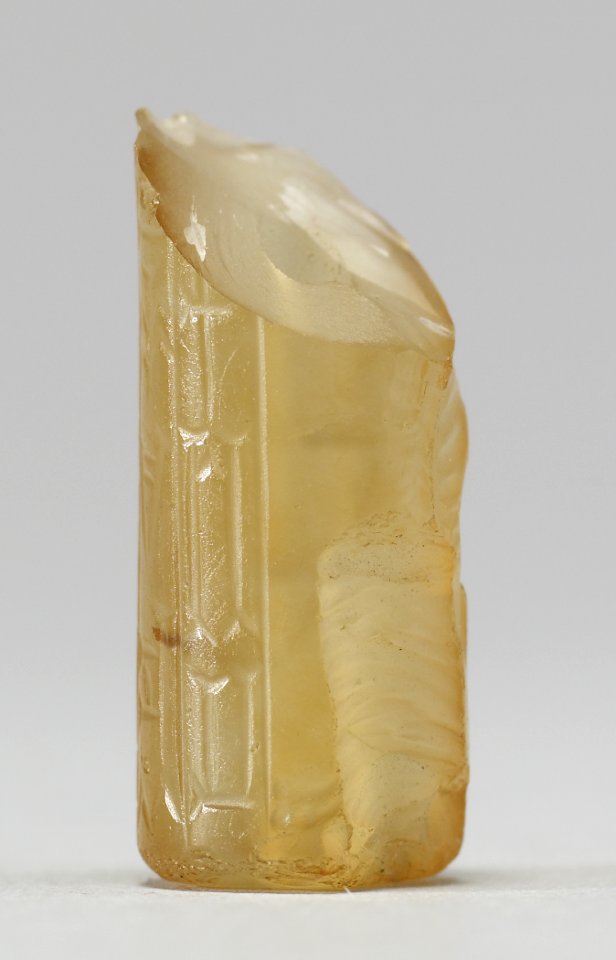 Mesopotamian - Cylinder Seal with Human Headed Winged Bull and Inscription - Walters 42808 - Side C