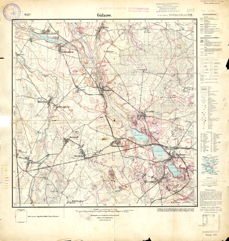 Messtischblatt 772 Plenzeiger 1891-1929 - Gülzow