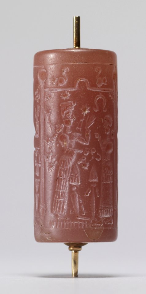 Mesopotamian - Cylinder Seal with Winged Deities - Walters 421194 - Side C