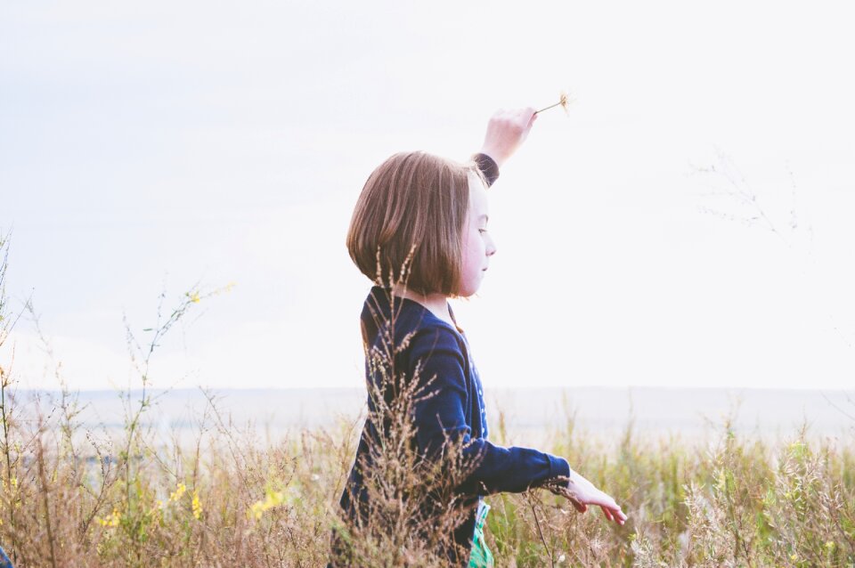 Child walking playing