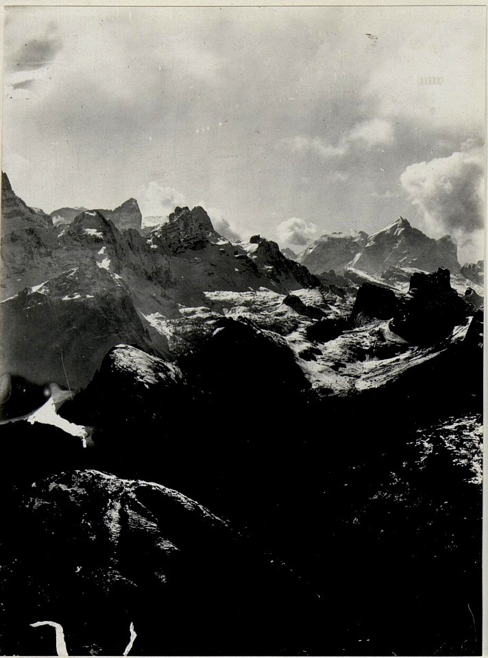 Panorama (5.Teilbild zu WK1 ALB082 24323a) 3 Zinnen, Misurina, Piano. Standpunkt, Schwabenalpenkopf. (BildID 15629572)