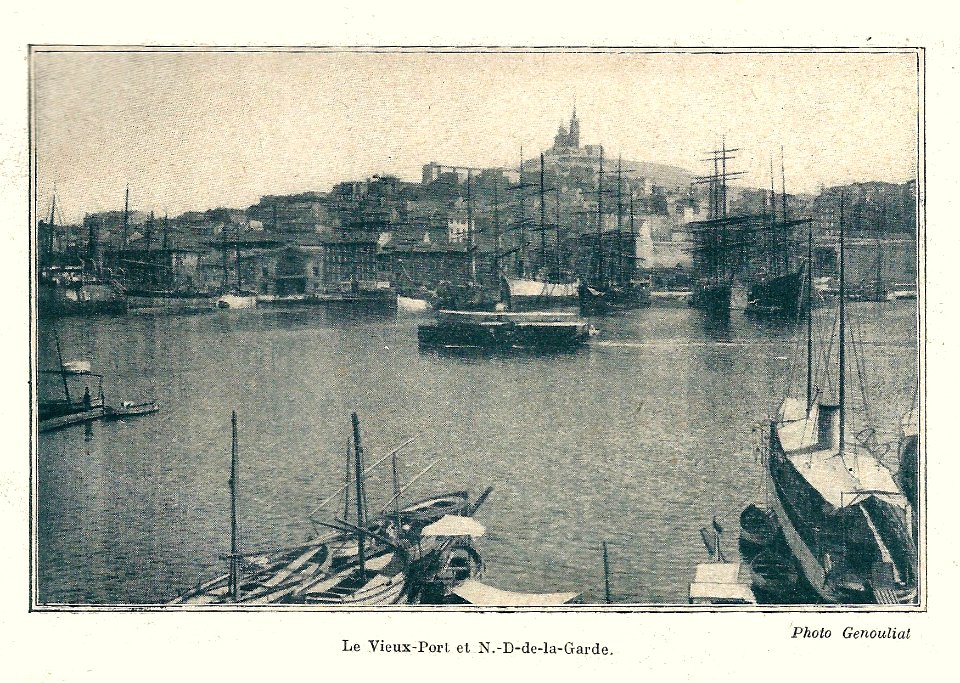 Paléo photo Vieux-Port & N-D de la Garde à Marseille-1925
