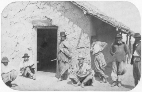 Panunzi, Benito - Gauchos vor einer Lehmhütte (Zeno Fotografie)