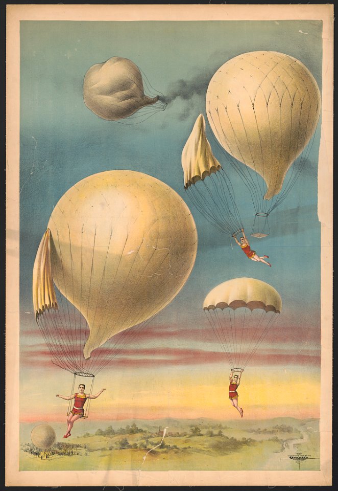 Parachuting from balloons LCCN2018647621