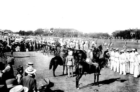 Parade vor dem Generalfeldmarschall Grafen Waldersee auf dem Racecourse am 22. September 1900