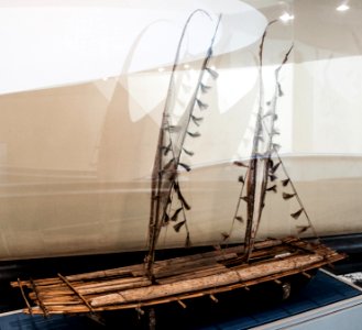 Papua New Guinea, three hull catamaran, model in the Vatican Museums-2