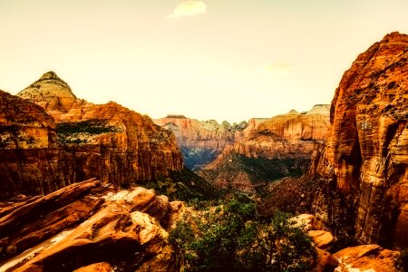 Mountains valley rock
