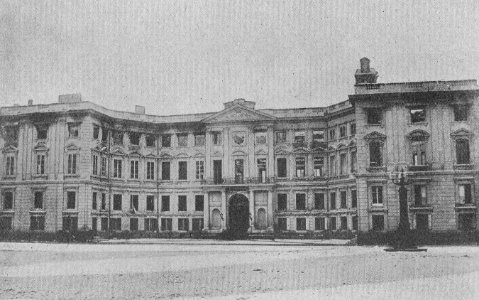 Pałac Jabłonowskich po pożarze w 1863 roku