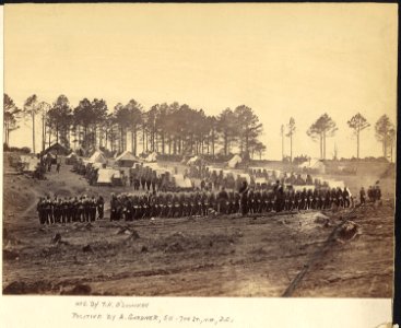 Pennsylvania, One Hundred and Fourteenth Regiment Pennsylvania Volunteers, Guard Mount, Headquarters Army of the... - NARA - 533329 photo