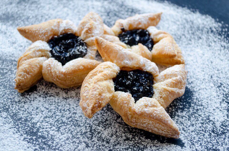 Christmas pastry plum jam
