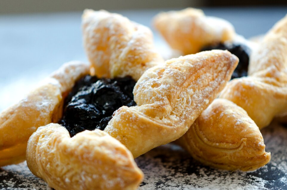 Christmas pastry plum jam