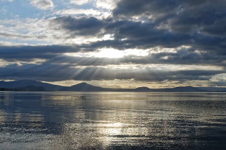 Nature sunset panorama photo