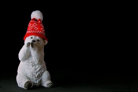 Teddy bear cap ornament