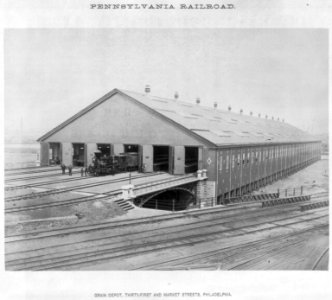 Pennsylvania Railroad advertising material- Grain depot, 31st and Market Sts., Phila. LCCN2005675945 photo