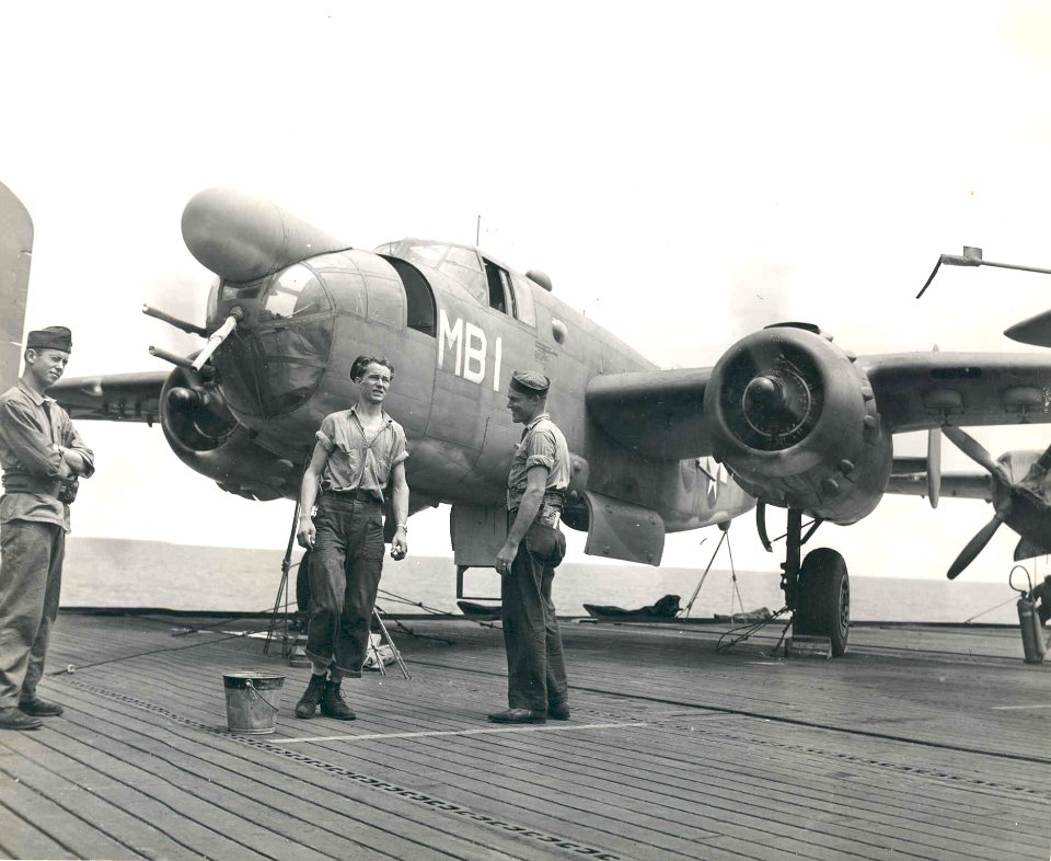 PBJ-1D on USS Manila Bay 1944