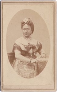 Queen Kapiolani, carte de visite by Menzies Dickson, Paul Mellon Collection