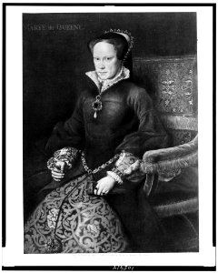 Queen Mary I, of England, three-quarter length portrait, seated, facing left LCCN92512406 photo