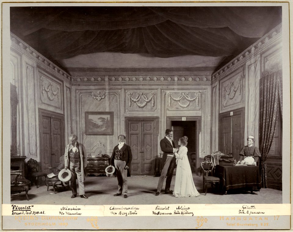 Piccolet, Dramatiska teatern 1900. Föreställningsbild - SMV - H11 049