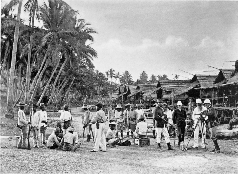 Picturesque New Guinea Plate XXI - Mr Forbes and party of Malays