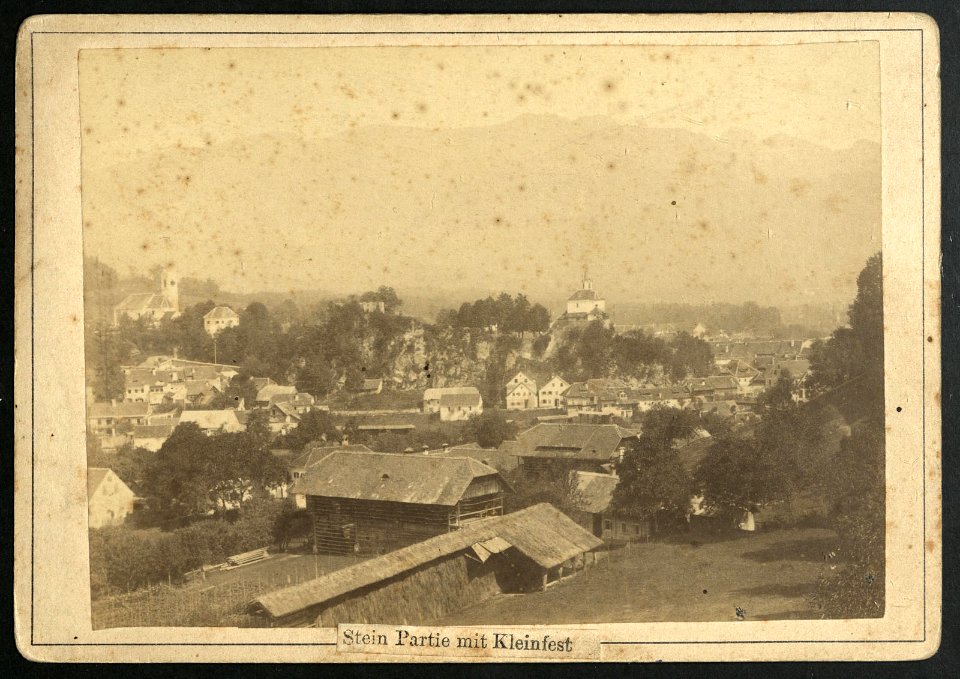Pogled na Kamnik iz Novega Trga po 1891