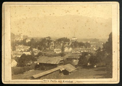Pogled na Kamnik iz Novega Trga po 1891