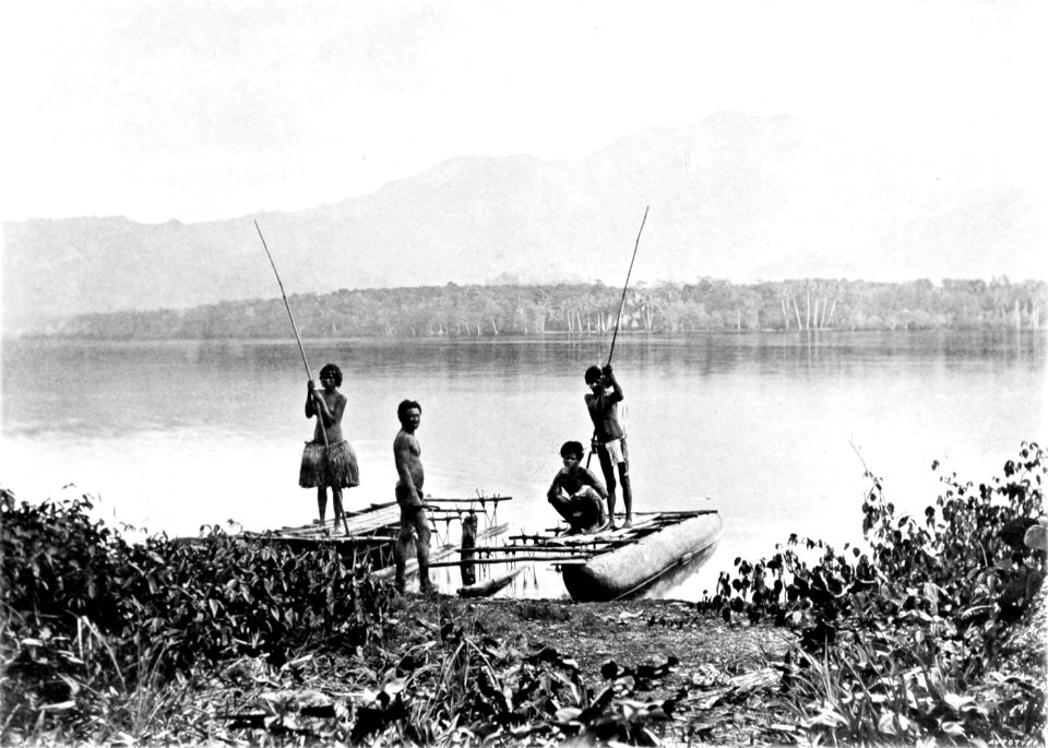 Picturesque New Guinea Plate XXXVI - Garihi Village, Bertha Lagoon, South Cape