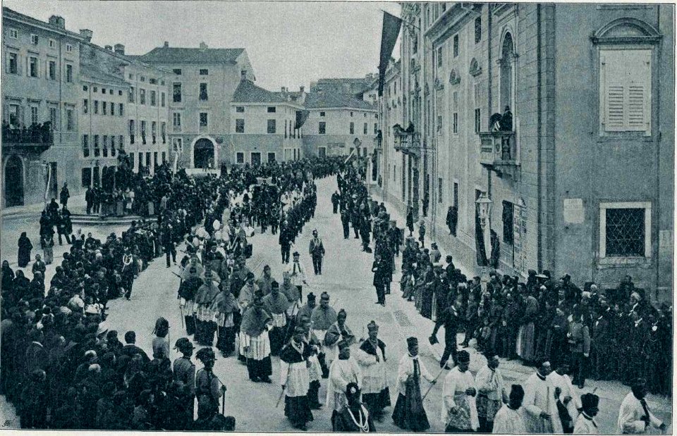 Pogreb kardinala Jakoba Missia v Gorici 1902