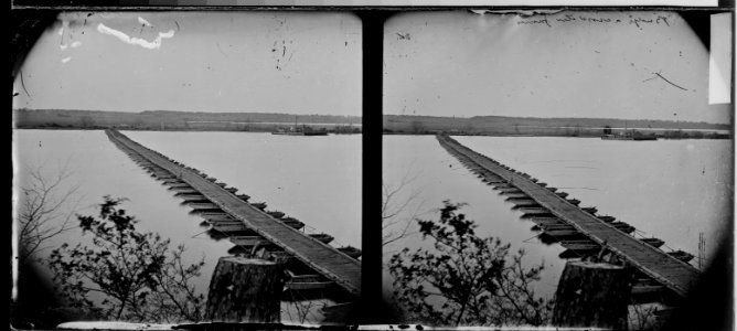 Pontoon bridge, James River, Va - NARA - 529630 photo