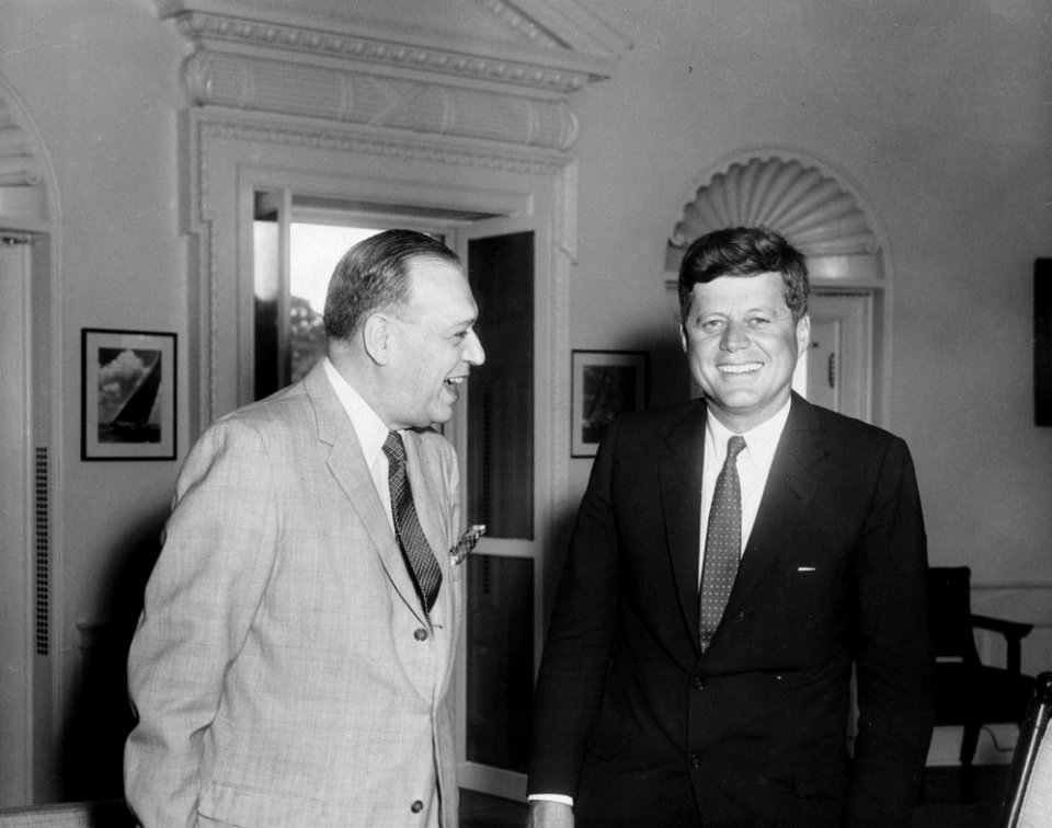 President John F. Kennedy Meets with the Retiring Ambassador of Portugal, Luis Esteves