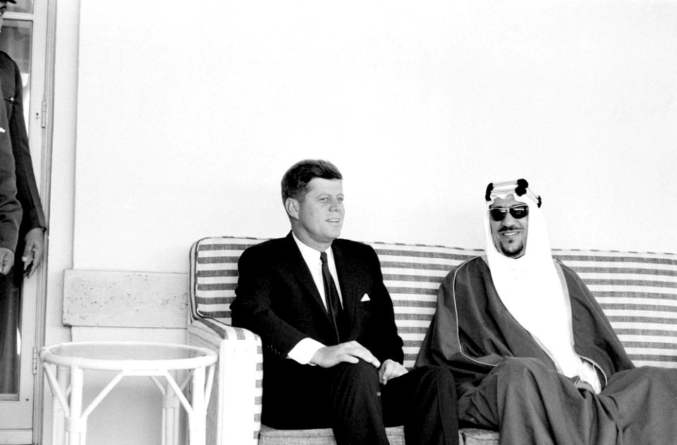 President John F. Kennedy Visits Saud bin Abdul-Aziz Al Saud, King of Saudi Arabia (01)