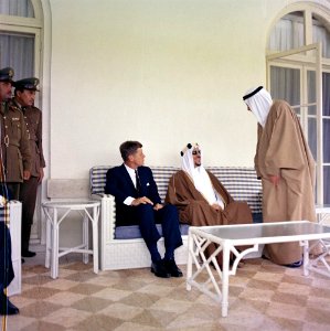 President John F. Kennedy Visits Saud bin Abdul-Aziz Al Saud, King of Saudi Arabia (05)
