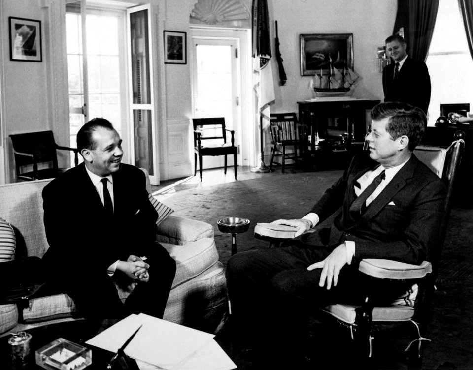 President John F. Kennedy with Ambassador of Czechoslovakia, Dr. Karel Duda