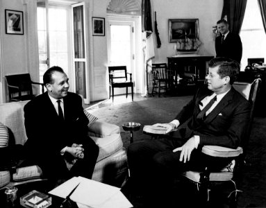 President John F. Kennedy with Ambassador of Czechoslovakia, Dr. Karel Duda