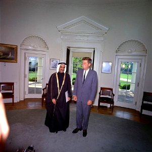 President John F. Kennedy with Ambassador of Kuwait, Abdul Rahman Salim Al-Atiqi (03)