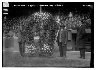 Presented to Yankees, opening day, 4-22-15 LCCN2014698859 photo