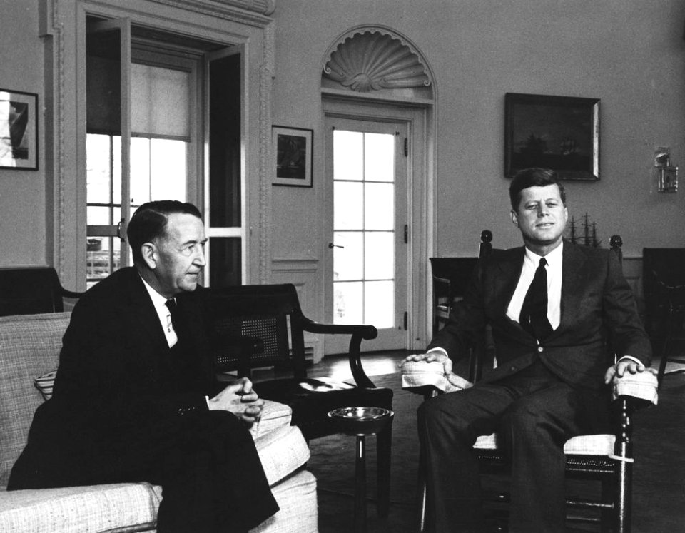 President John F. Kennedy Meets with U.S. Ambassador to the Soviet Union Llewellyn E. Thompson (01)