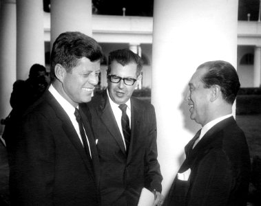President John F. Kennedy Meets with Juscelino Kubitschek, Former President of Brazil (01)