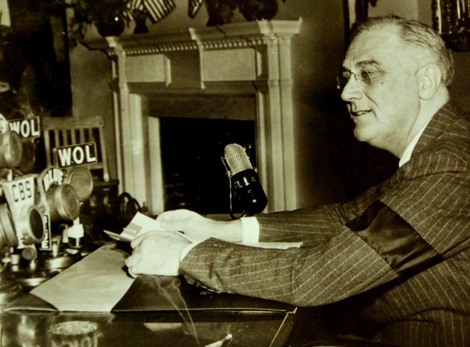 President Franklin Roosevelt as he delivered his world-wide April 28th, 1942, address (23603093311)