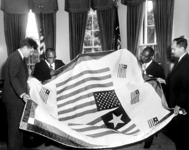 President John F. Kennedy Meets with William R. Tolbert, Jr., Vice President of Liberia photo
