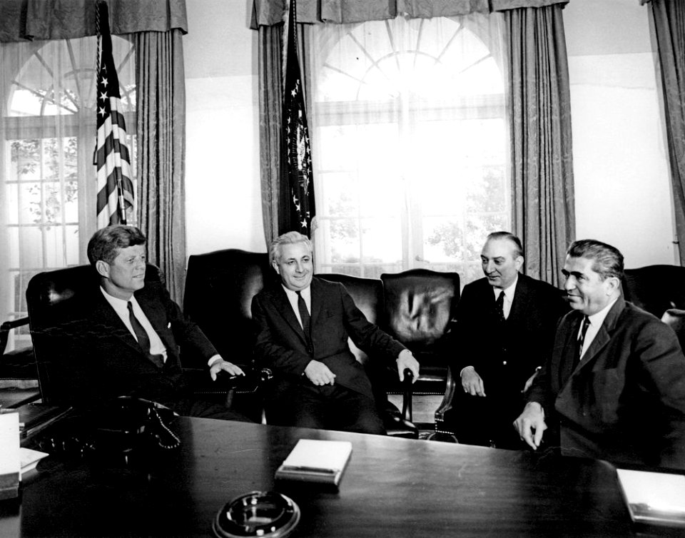 President John F. Kennedy with Deputy Prime Minister of Turkey, Ekrem Alican