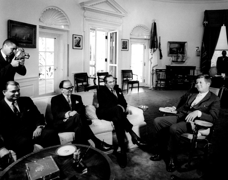 President John F. Kennedy with Foreign Minister of Pakistan, Zulfikar Ali Bhutto
