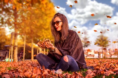 Autumn sunset fashion