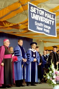 President Ronald Reagan at Seton Hall University photo