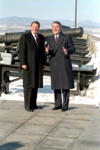 President Ronald Reagan and Prime Minister Brian Mulroney