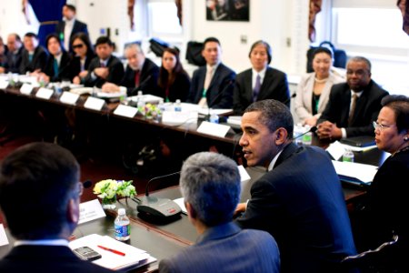 President Obama at AAPI Meeting photo